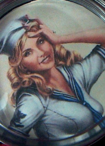 She&#039;s ready for a blow rat rod knob steering wheel spinner knob hot pin up