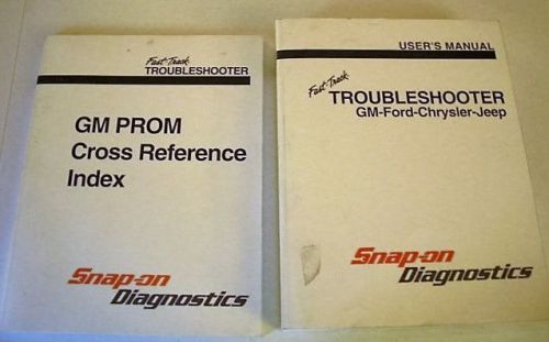 Lot of 4 snap-on fast track troubleshooter manuals 2000 gm ford chrysler jeep