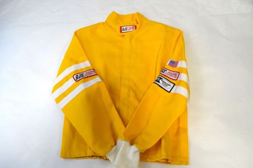 Rjs racing sfi 3-2a/1 youth classic fire suit jacket yellow size youth 12/14