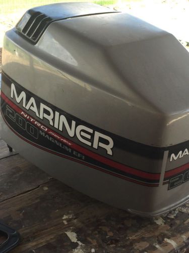 96-03 mercury mariner 200 hp efi engine cowling cover w/air intake &amp; latch