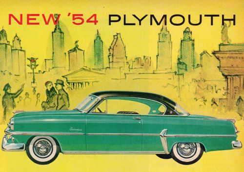Vintage original 1954 plymouth belvedere hardtop advertisement- 10 &#034; x 14 &#034;