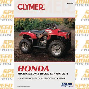 Clymer m446-4 service shop repair manual honda trx250 recon / recon es 1997-2011