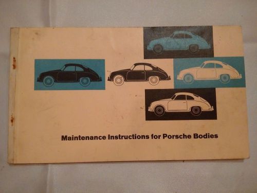 Original porsche reutter maintenance instructions / owners manual 356 a b