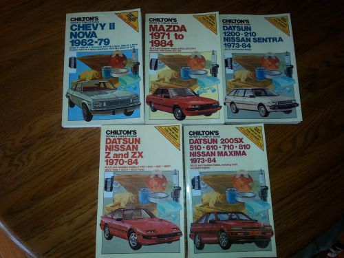 chilton repair manuals lot of 5 Datsun Maxima Nissan sentra Mazda Chevy II/Nova, US $8.00, image 1