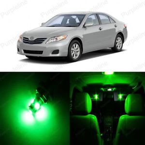 10 x green led interior lights package kit for toyota camry 2007 - 2011