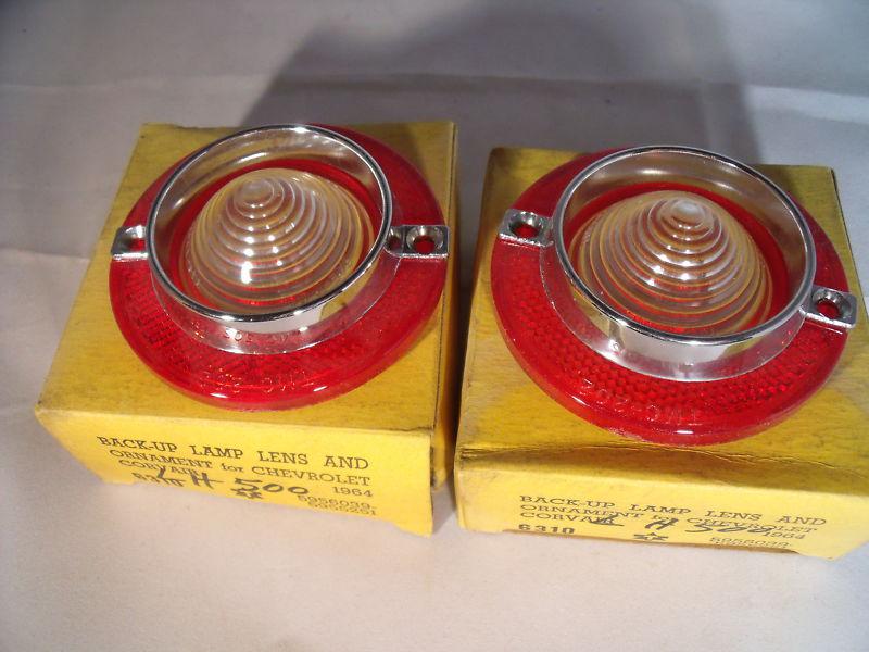 Nos pr corvair 1964 backup lens w/ornaments lqqqk!!