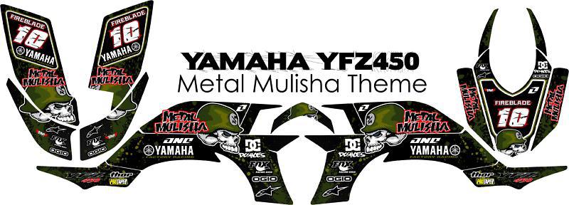 2003 - 2008 yamaha yfz 450 metal mullisha graphics kit atv wrap yfz450r  450 r