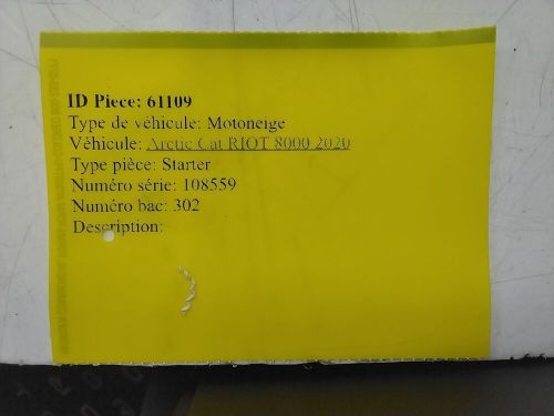 2020 ARCTIC CAT RIOT 8000 STARTER MOTOR, US $100.00, image 8