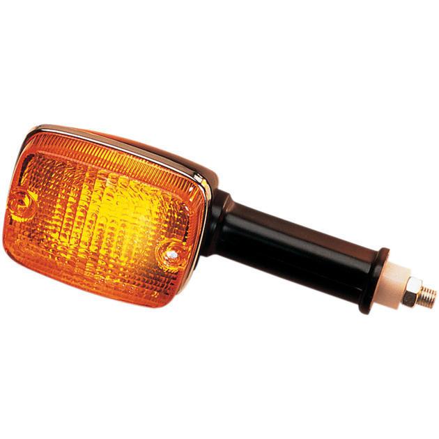 K&s dot turn signal d/f front long black amber fits suzuki gs650g 1981-1982