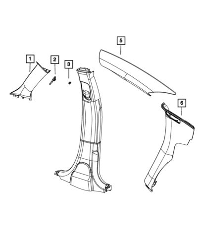 Genuine Mopar C Pillar Inner Panel Left 6VX491X9AB, US $44.14, image 4