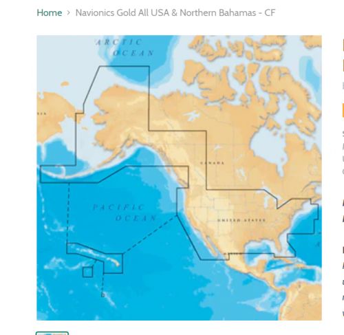 Navionics CF Chart Card CF/1XG All USA & Northern Bahamas 2GB USA HI AK & MORE, US $79.00, image 3