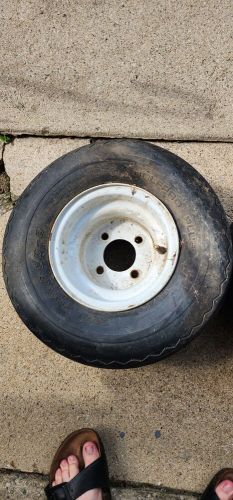 8" white steel golf cart wheels and 18x8.50-8" 4 ply turf tires