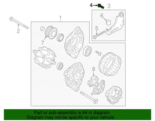 Genuine Hyundai Adjust Bracket Mount Bolt 11403-08207-B, US $19.30, image 2