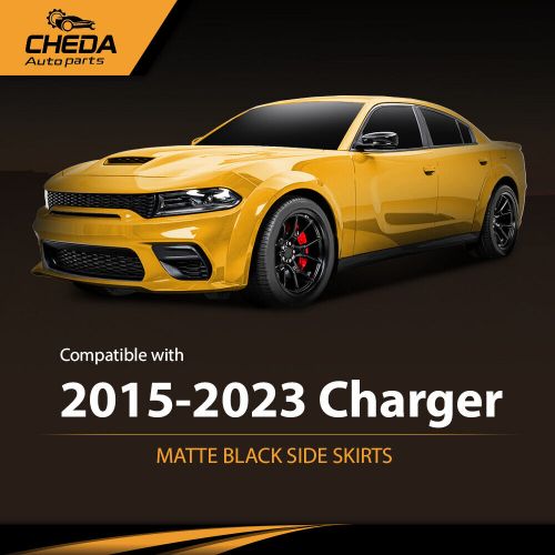 Fit For 2015-2023 Dodge Charger Side Skirts Rocker Panel Body Kit Matte Black, US $80.27, image 6