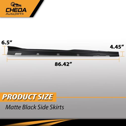 Fit For 2015-2023 Dodge Charger Side Skirts Rocker Panel Body Kit Matte Black, US $80.27, image 8