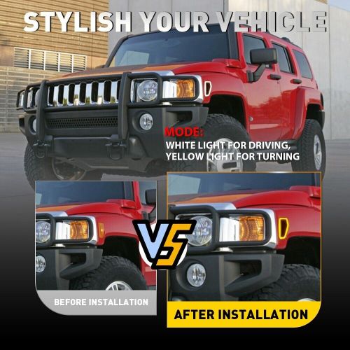 For 05/06-10 Hummer H3 Switchback Smoked LED Front Corner Side Marker Lights EAC, US $29.99, image 3