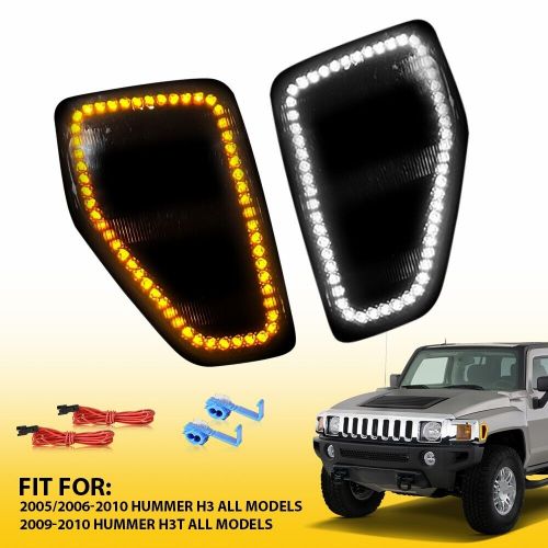 For 05/06-10 Hummer H3 Switchback Smoked LED Front Corner Side Marker Lights EAC, US $29.99, image 9