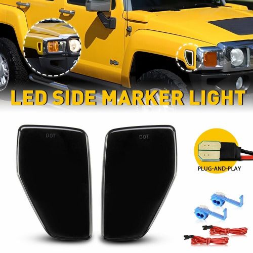 For 05/06-10 Hummer H3 Switchback Smoked LED Front Corner Side Marker Lights EAC, US $29.99, image 11