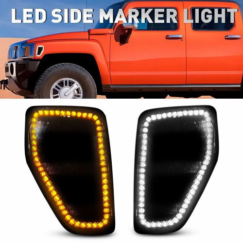 For 05/06-10 Hummer H3 Switchback Smoked LED Front Corner Side Marker Lights EAC, US $29.99, image 13