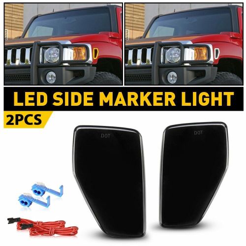 For 05/06-10 Hummer H3 Switchback Smoked LED Front Corner Side Marker Lights EAC, US $29.99, image 14