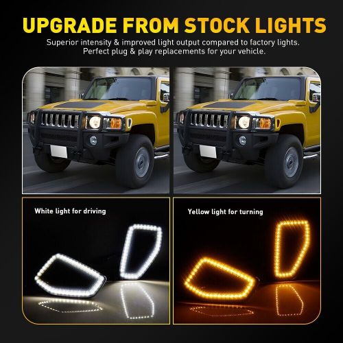 For 05/06-10 Hummer H3 Switchback Smoked LED Front Corner Side Marker Lights EAC, US $29.99, image 17