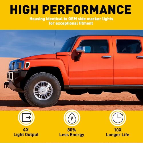 For 05/06-10 Hummer H3 Switchback Smoked LED Front Corner Side Marker Lights EAC, US $29.99, image 20