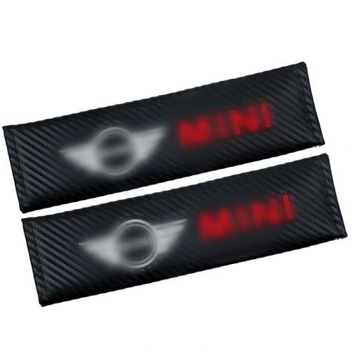 2pcs Car Seat Belt Cover Shoulder Pad Protector Carbon Fiber Fit For Mini Cooper, US $12.88, image 4