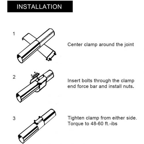 2--Exhaust Clamp, 51mm Shock Connection Exhaust Pipe-Silencer Strap-K9822-, US $, image 4