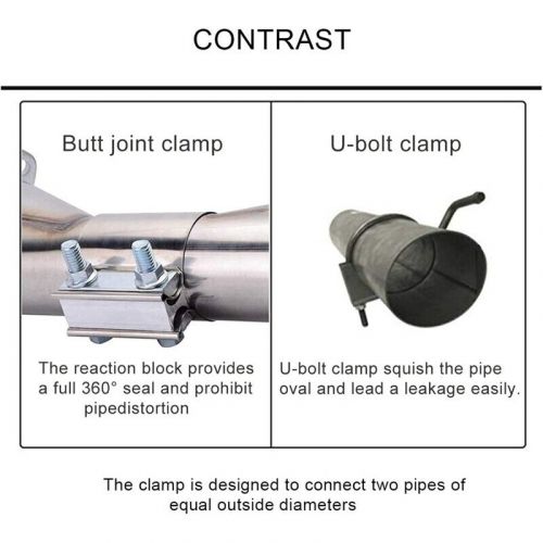 2--Exhaust Clamp, 51mm Shock Connection Exhaust Pipe-Silencer Strap-K9822-, US $, image 5