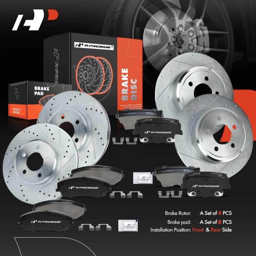 Drilled Brake Rotors Front & Rear L&R for Chrysler 300 Dodge Charger Challenger, US $267.29, image 4