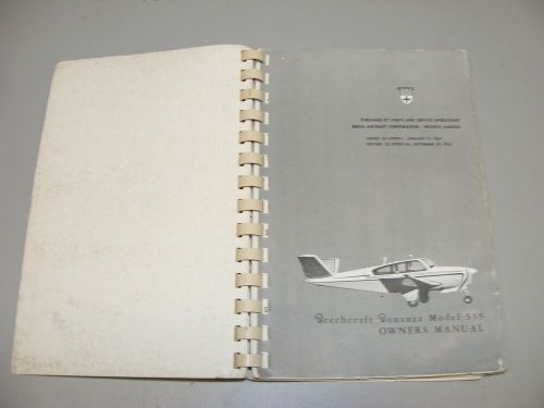 Beechcraft Bonanza Model S35 Owners Manual, US $13.99, image 2