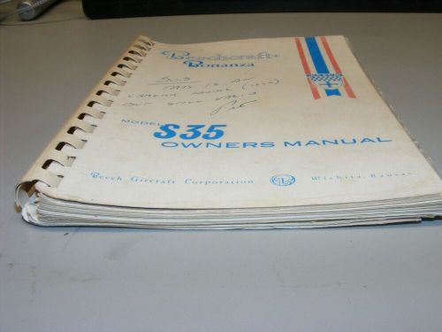 Beechcraft Bonanza Model S35 Owners Manual, US $13.99, image 5