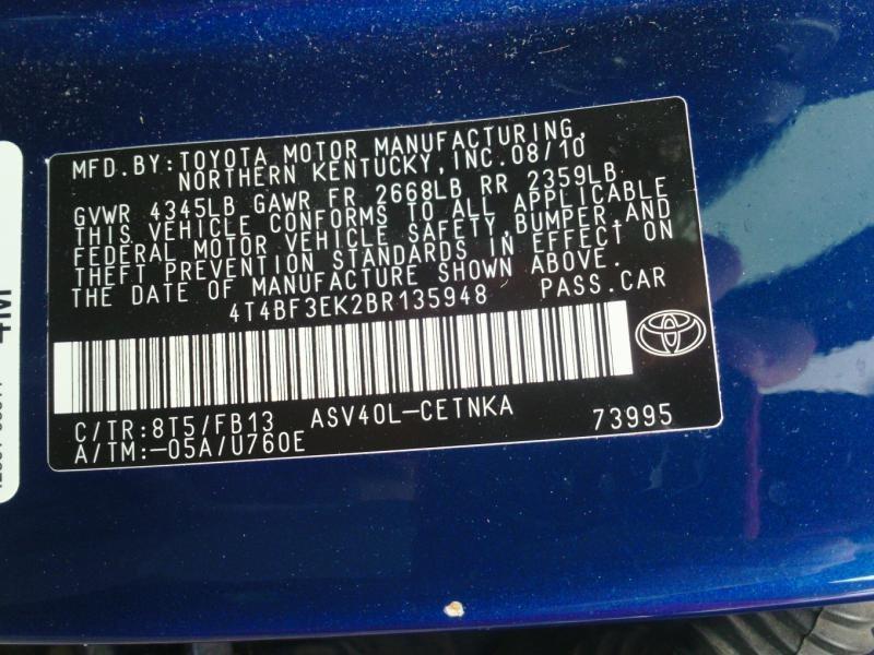 10 11 TOYOTA CAMRY AUTOMATIC TRANSMISSION 4 CYL NON-HYBRID, US $1,140.00, image 11