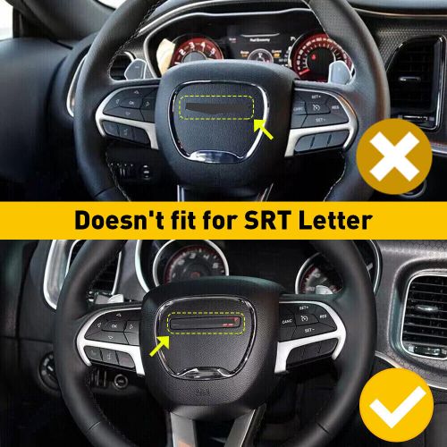 For 2015-2022 Ford Mustang Carbon Fiber Black Interior Steering Wheel Cover Trim, US $10.00, image 2