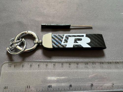 CAR LEATHER KEYRING KEYCHAIN KEY RING R LINE SPORT FOR AUDI FITS VW, AU $15.90, image 3
