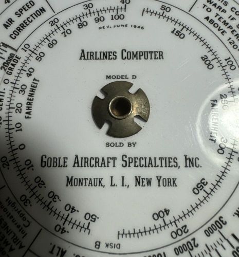 Goble Airlines Navigational Computer Model D~Instructions & Leather Case, US $19.99, image 10