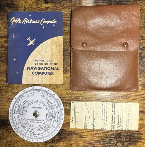 Goble Airlines Navigational Computer Model D~Instructions & Leather Case, US $19.99, image 21