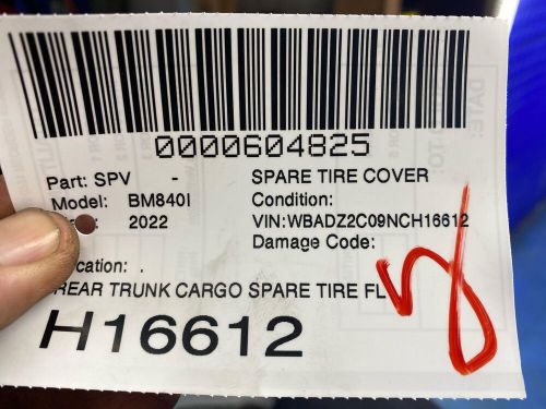 2022 BMW 840I REAR TRUNK CARGO SPARE TIRE FLOOR COVER BLACK CARPET OEM, US $299.01, image 8