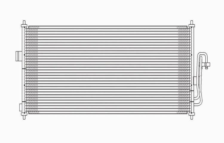 Replacement ac condenser pfc type 2000-2002 nissan sentra 1.8l 2.5l 921104z001