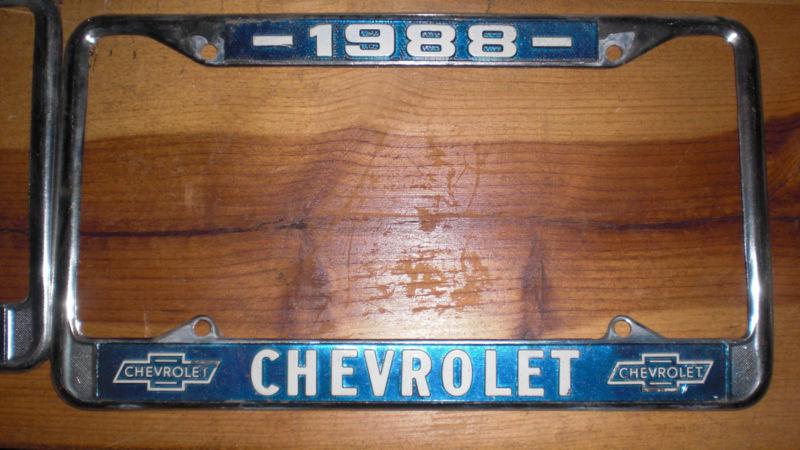 1988 chevy car truck chrome license plate frame