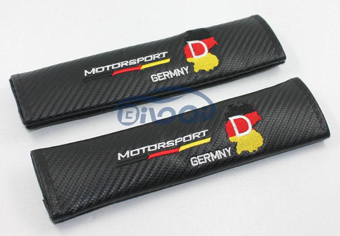 A Pair Carbon fiber Race MotorSport Germny Auto Seatbelt Cover Shoulder Pads, US $14.95, image 2