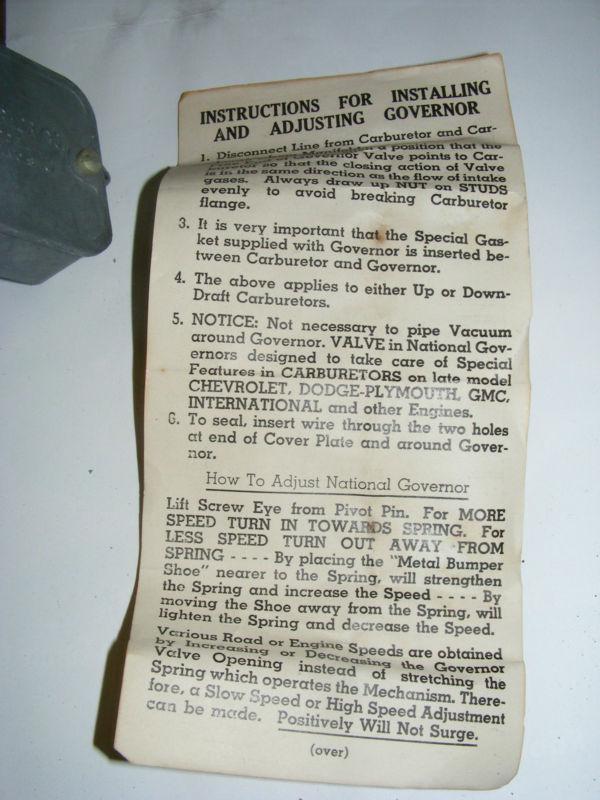 1930s-1950s CHEVROLET TRUCK ENGINE GOVERNOR 6CYL 216ci 235ci NOS-R, US $12.49, image 5