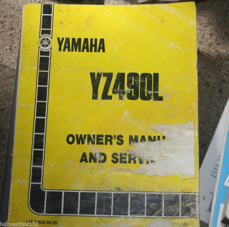 Ugly but useable yamaha yz490l motorcycle service repair manual 1983 ??