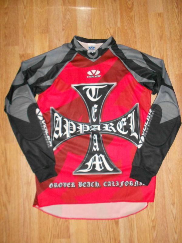 Voler team apparel bmx motocross long sleeve jersey padded elbows men's xs
