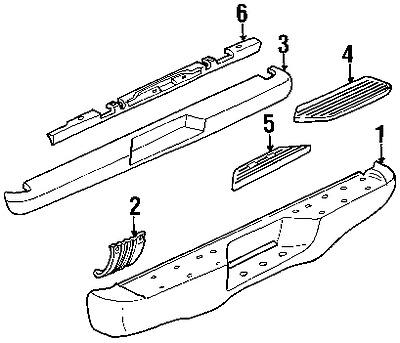 Gmc 12471913 genuine oem factory original bumper cover