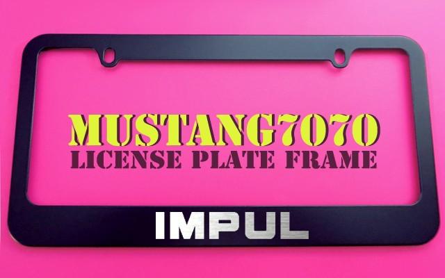 1 brand new nissan impul black metal license plate frame + screw caps