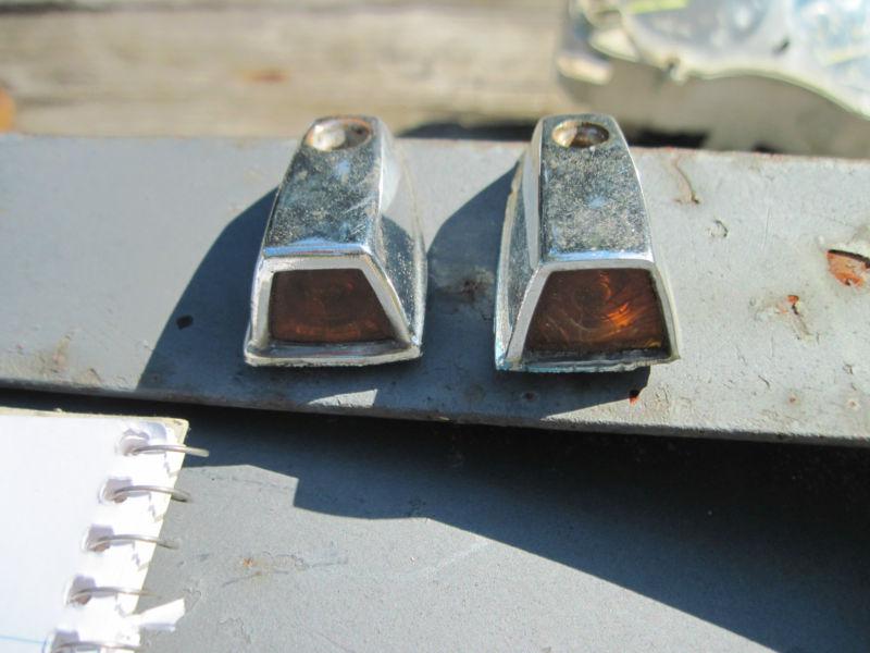 1973-1974 mopar plymouth roadrunner fender mount turn signal indicators chrome