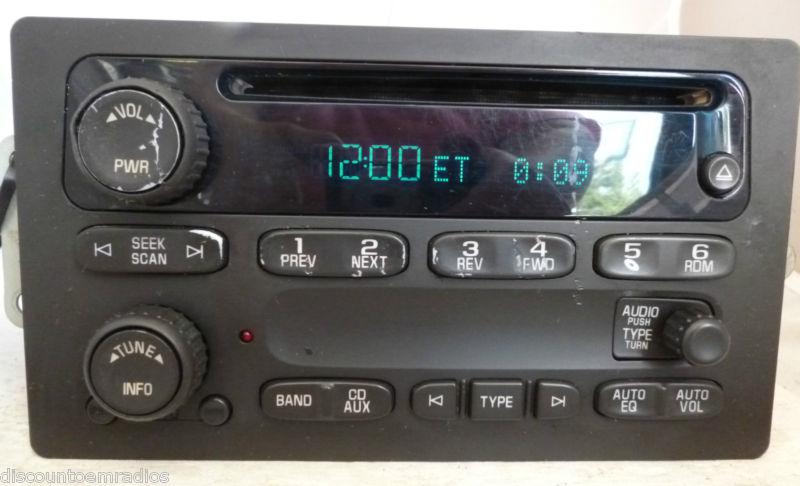  03-05 chevrolet gmc cadillac isuzu radio cd 15850275 * silverado tahoe yukon pl