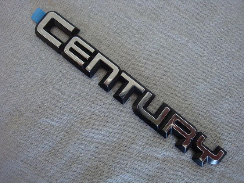 Nos oem buick century name plate emblem rear quarter panel 1984 - 1990 