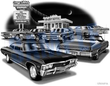 Impala 65,66,67,67,68 muscle car auto print   ** free usa shipping **